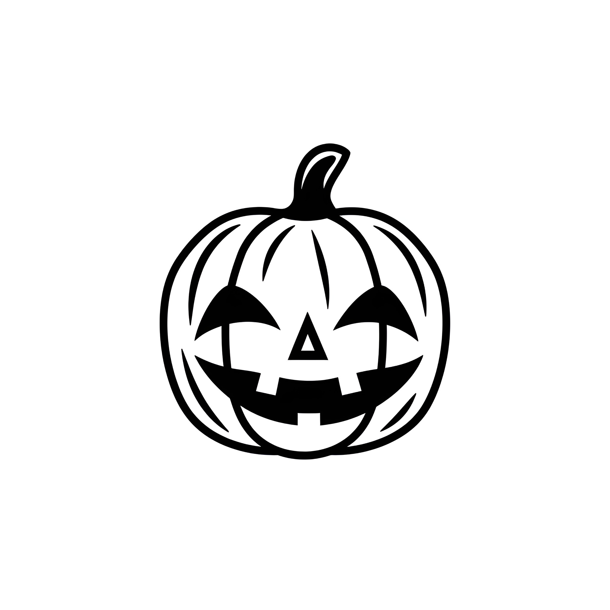 Halloween Pumpkin Jack-o'-lantern Drawing Idea (free black-and-white line drawing printable PDF for all, from beginners to advanced learners, including children, teens, adults, and seniors)