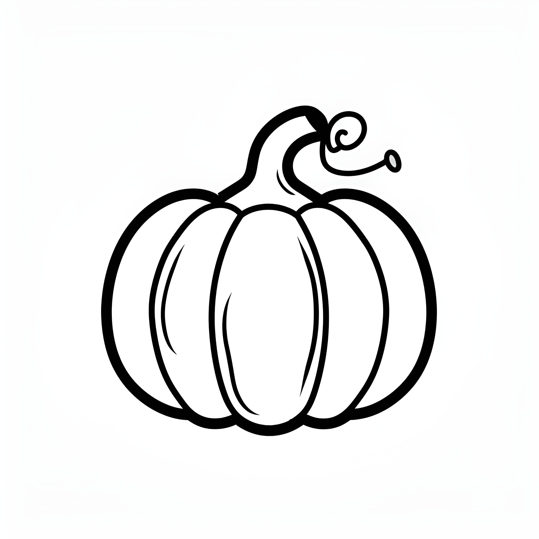 Pumpkin illustration Drawing Idea (free black-and-white line drawing printable PDF for all, from beginners to advanced learners, including children, teens, adults, and seniors)