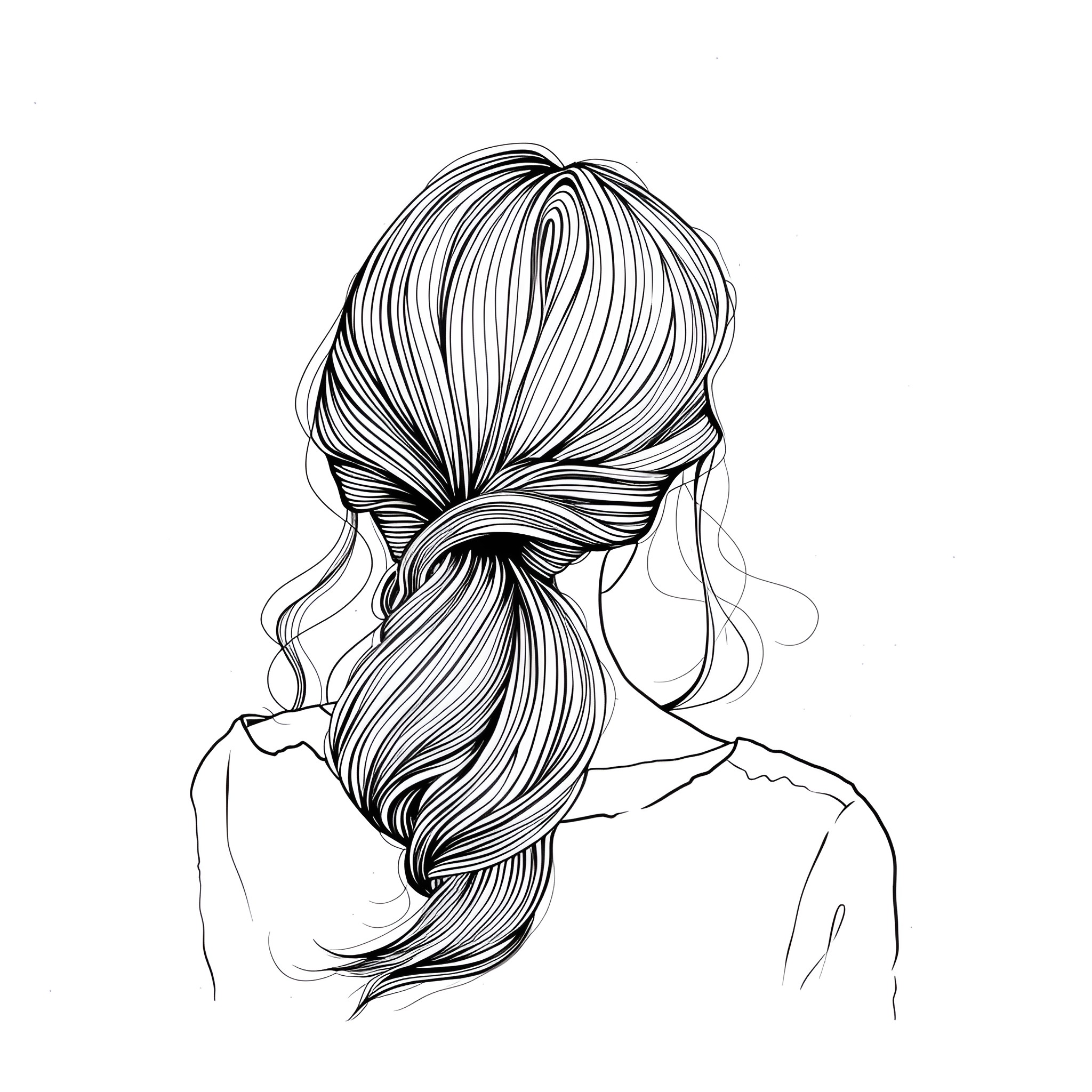 35 Best Easy Hair Drawing Ideas Drawing Ideas (Free Printable PDFs)