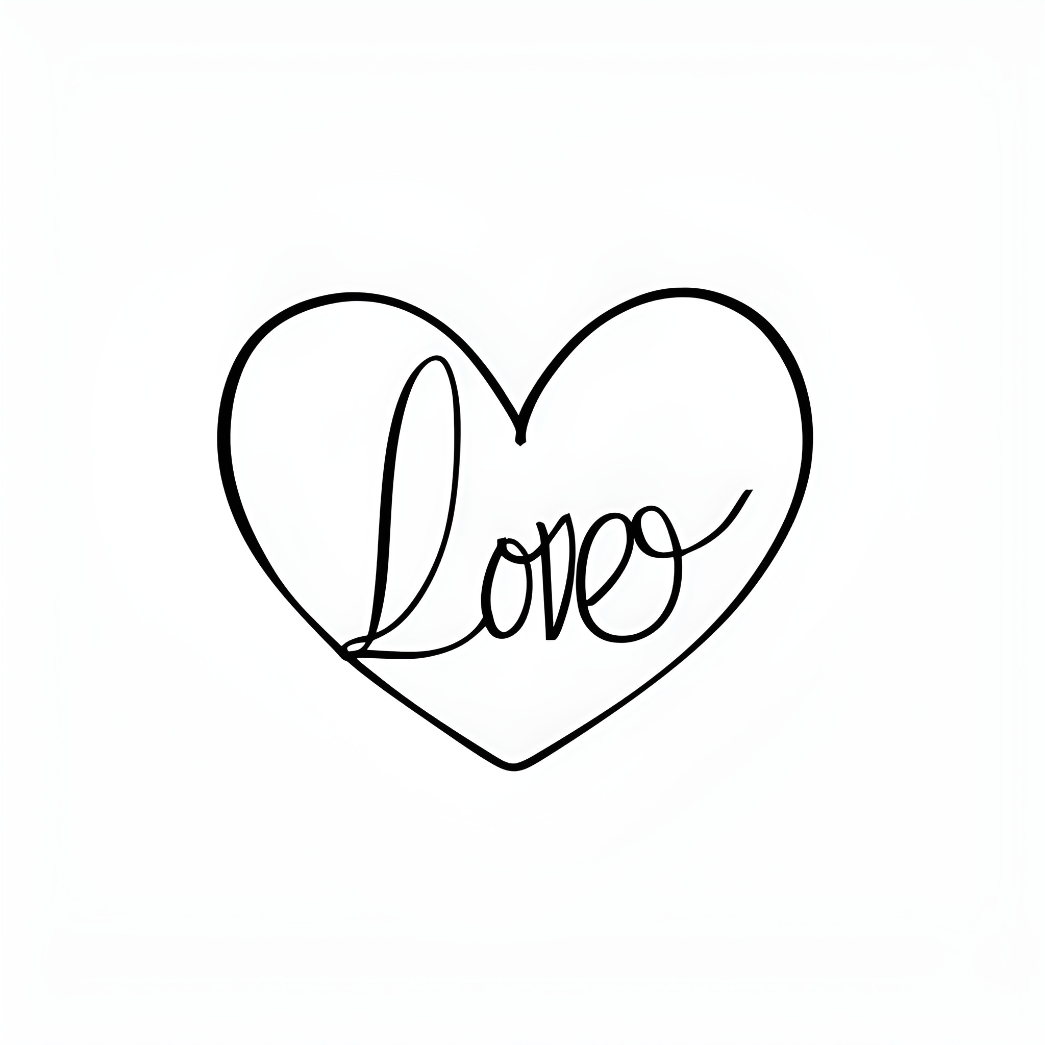 Love expressed through a heart Drawing Idea (free black-and-white line drawing printable PDF for all, from beginners to advanced learners, including children, teens, adults, and seniors)