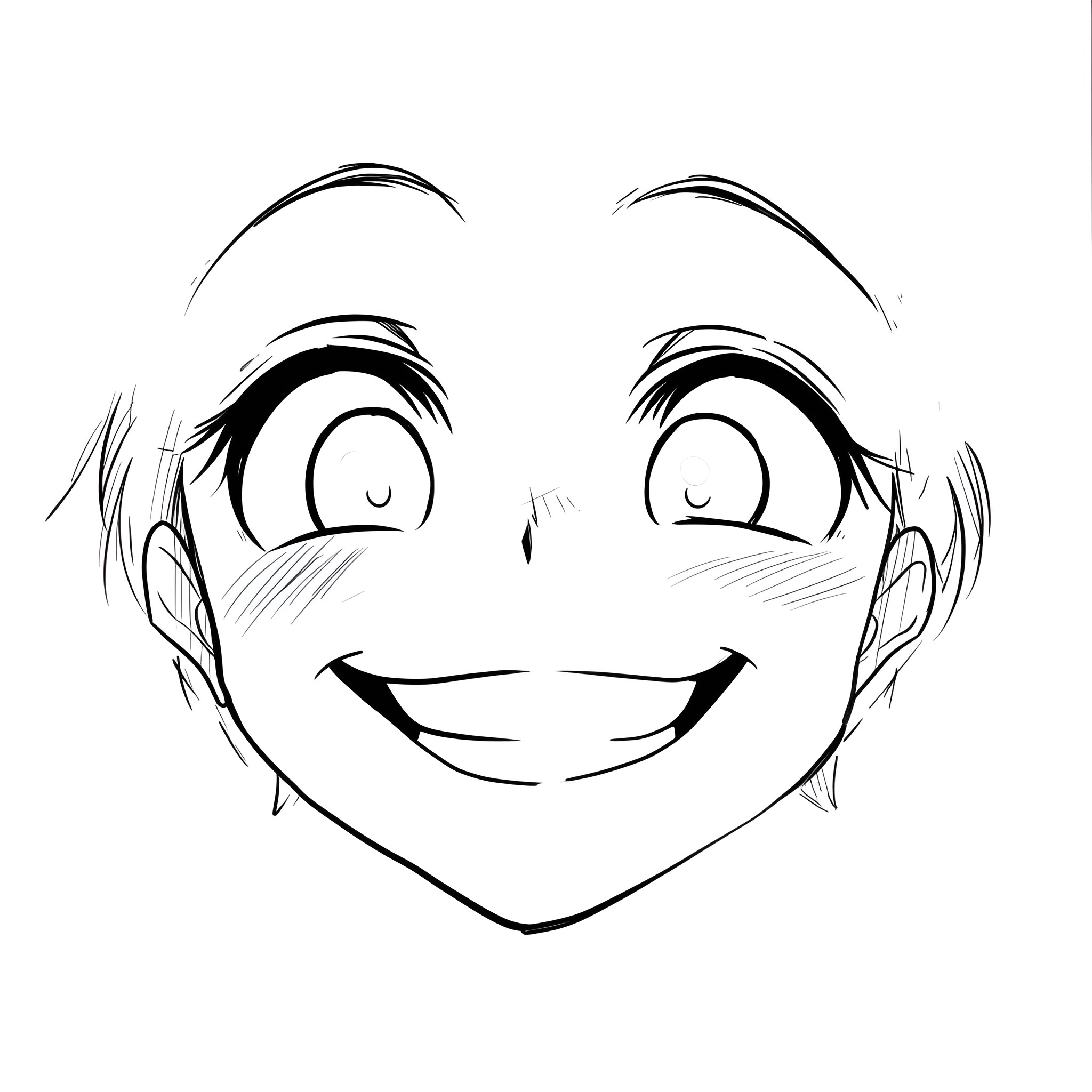 Eyes expressing happiness and joy Drawing Idea (free black-and-white line drawing printable PDF for all, from beginners to advanced learners, including children, teens, adults, and seniors)