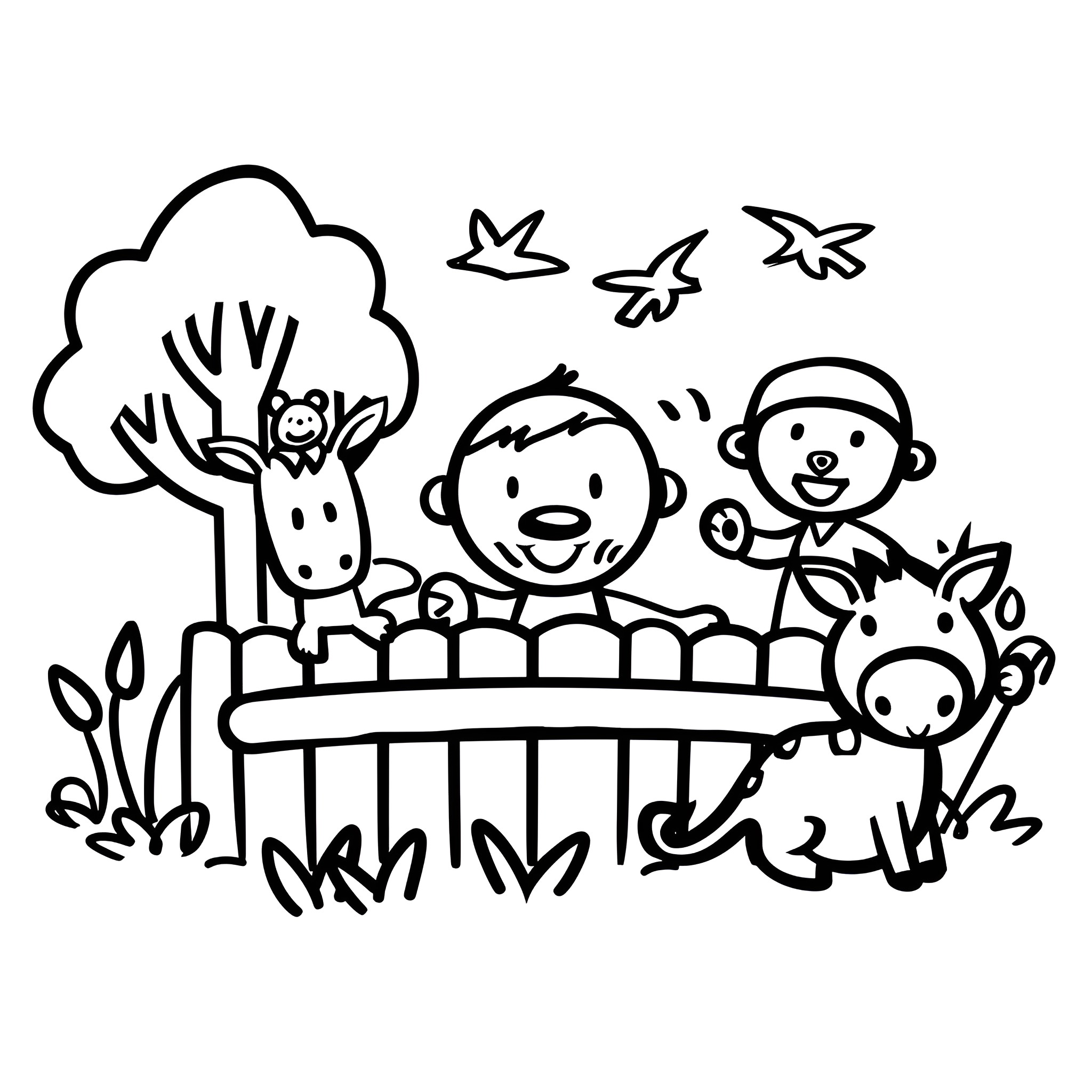 Father's Day family picnic Drawing Idea (free black-and-white line drawing printable PDF for all, from beginners to advanced learners, including children, teens, adults, and seniors)