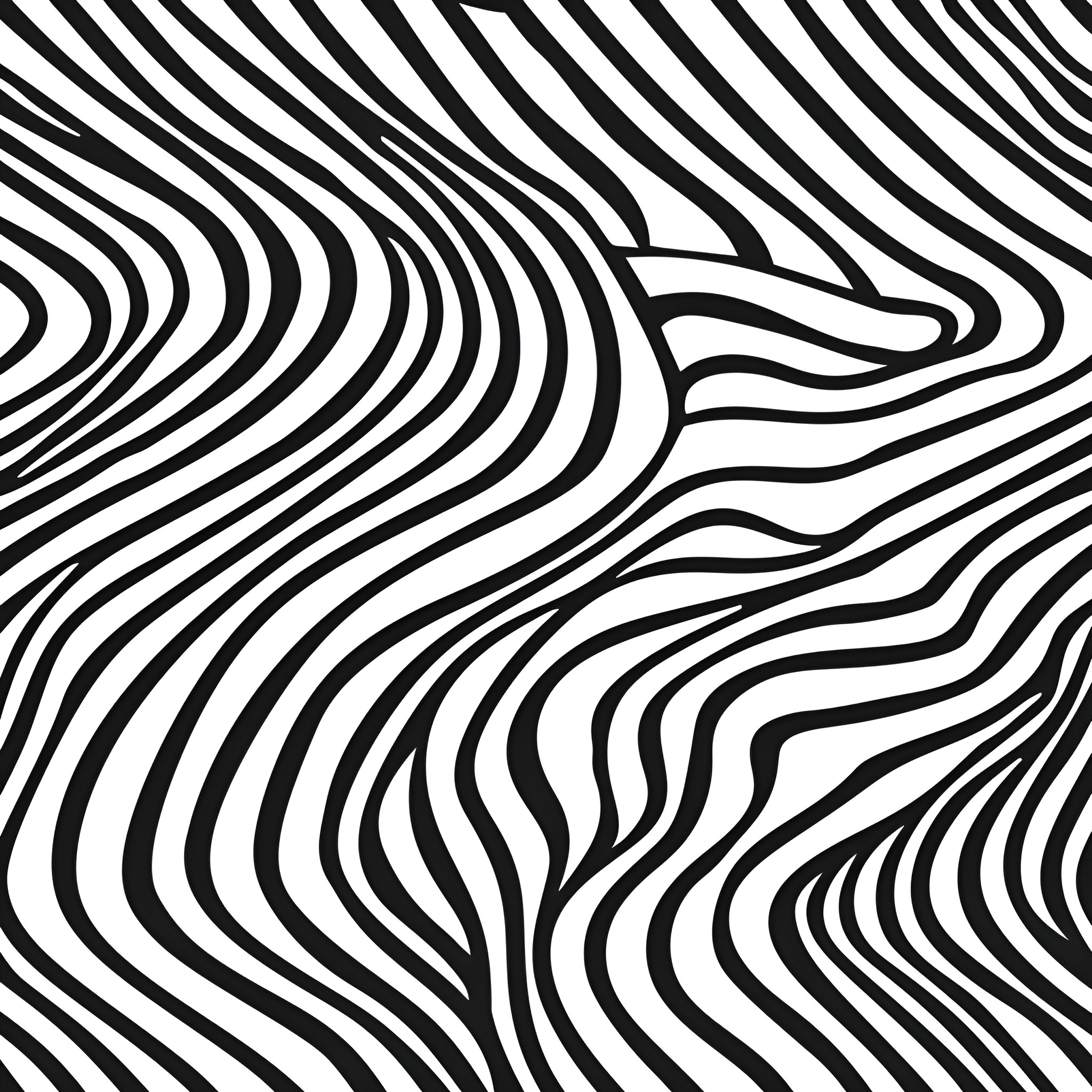 Pattern of flowing lines and curves Drawing Idea (free black-and-white line drawing printable PDF for all, from beginners to advanced learners, including children, teens, adults, and seniors)