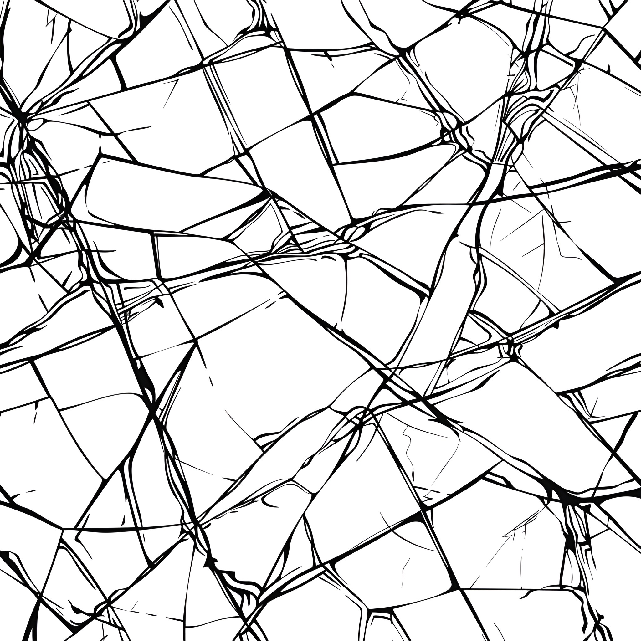 Pattern of Intersecting Lines and Shapes Drawing Idea (free black-and-white line drawing printable PDF for all, from beginners to advanced learners, including children, teens, adults, and seniors)