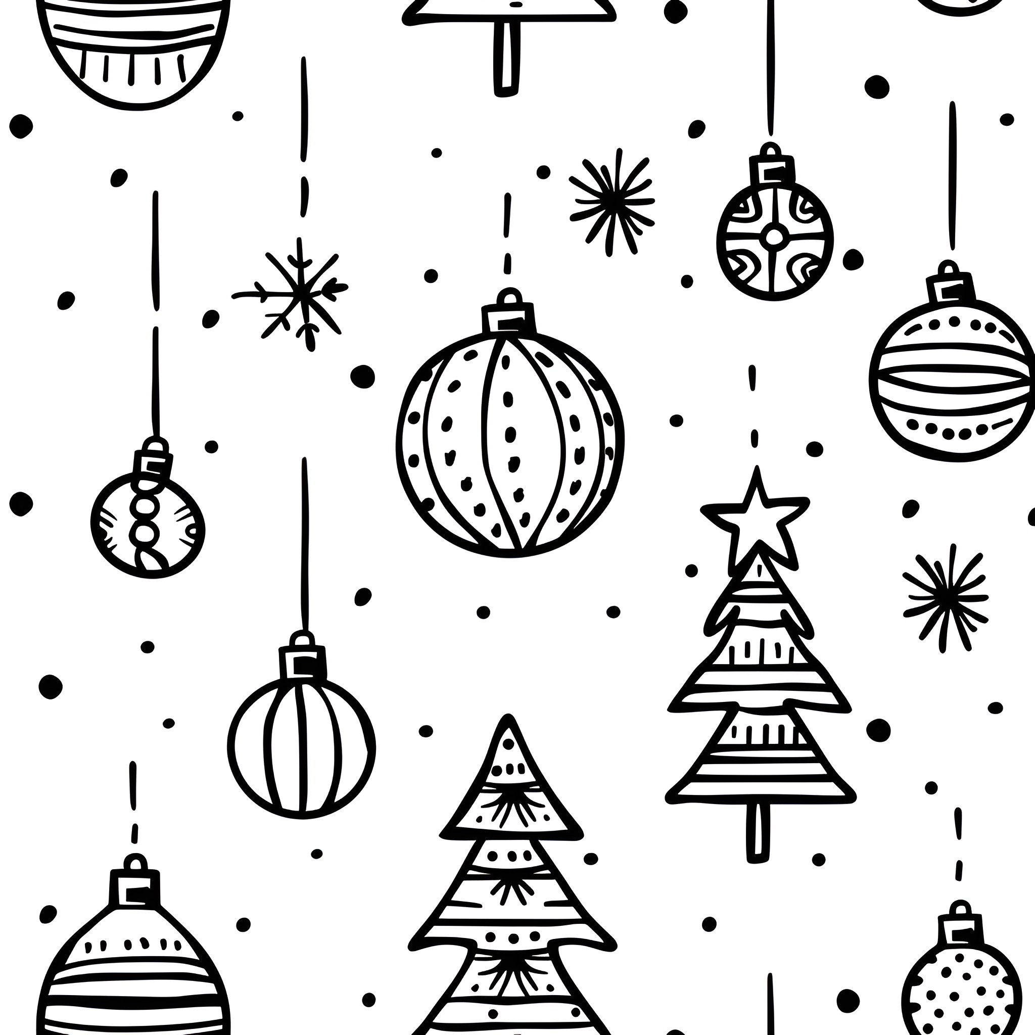Ornaments of whimsical designs and patterns Drawing Idea (free black-and-white line drawing printable PDF for all, from beginners to advanced learners, including children, teens, adults, and seniors)