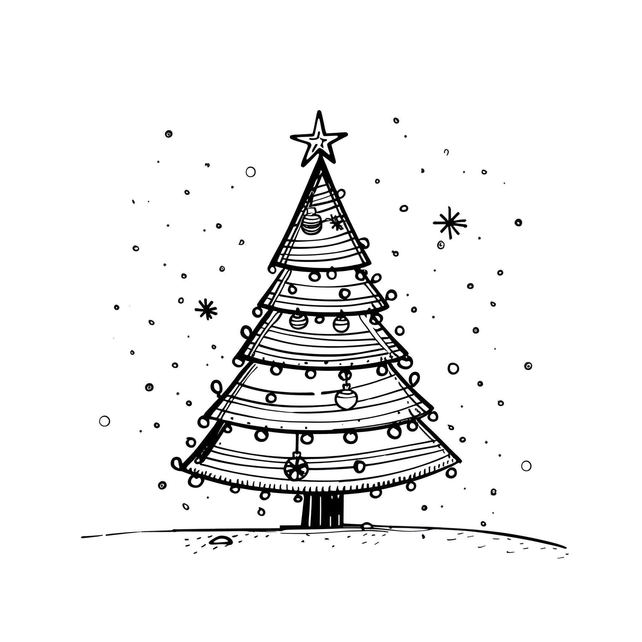 48 Best Easy Christmas Tree Drawing Ideas Drawing Ideas (Free Printable