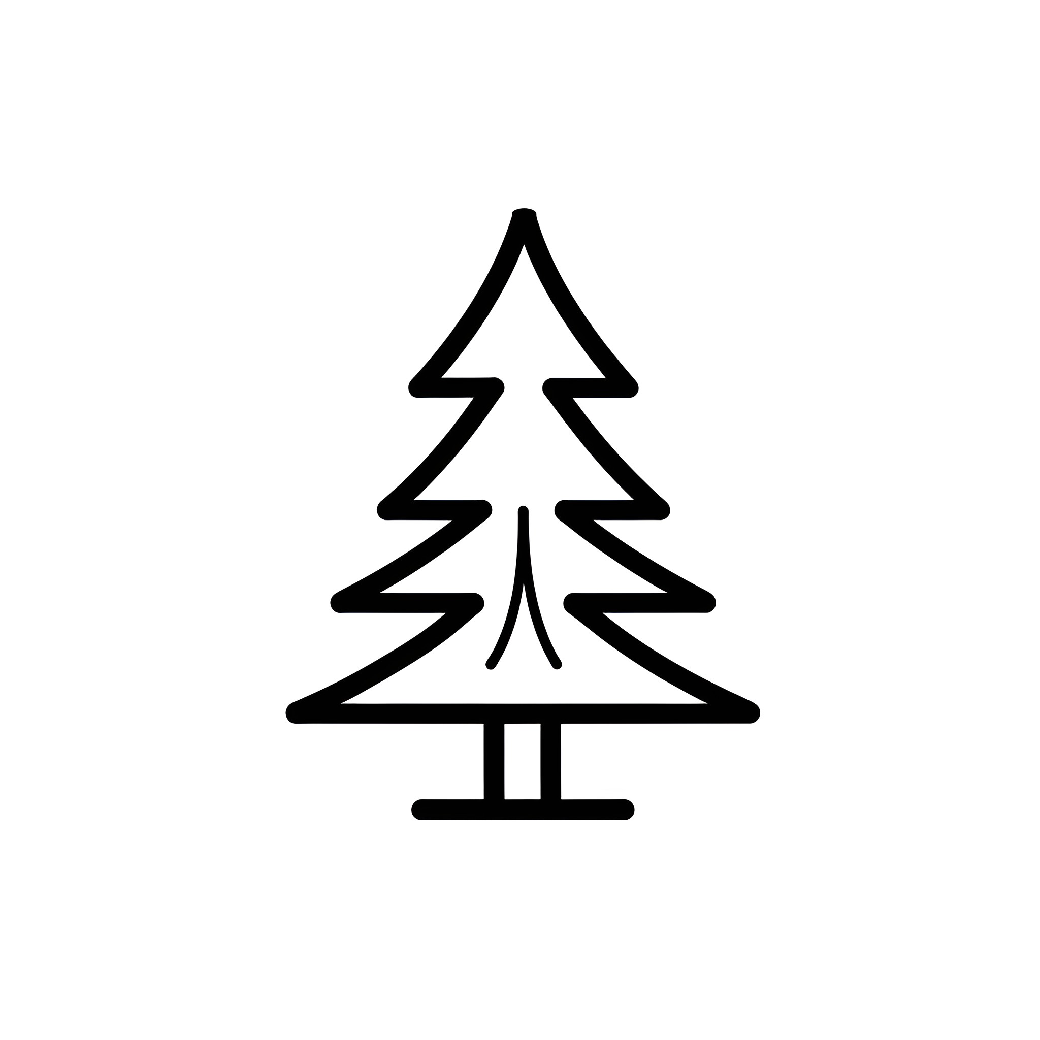 Christmas Tree outline design Drawing Idea (free black-and-white line drawing printable PDF for all, from beginners to advanced learners, including children, teens, adults, and seniors)