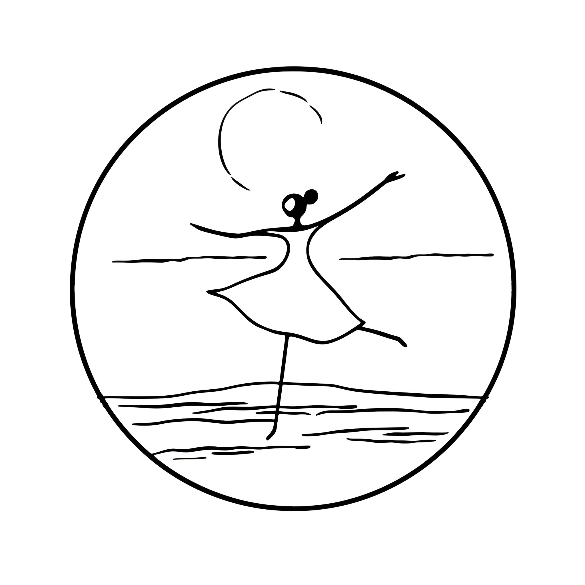 Dream of a Graceful Dancer Drawing Idea (free black-and-white line drawing printable PDF for all, from beginners to advanced learners, including children, teens, adults, and seniors)