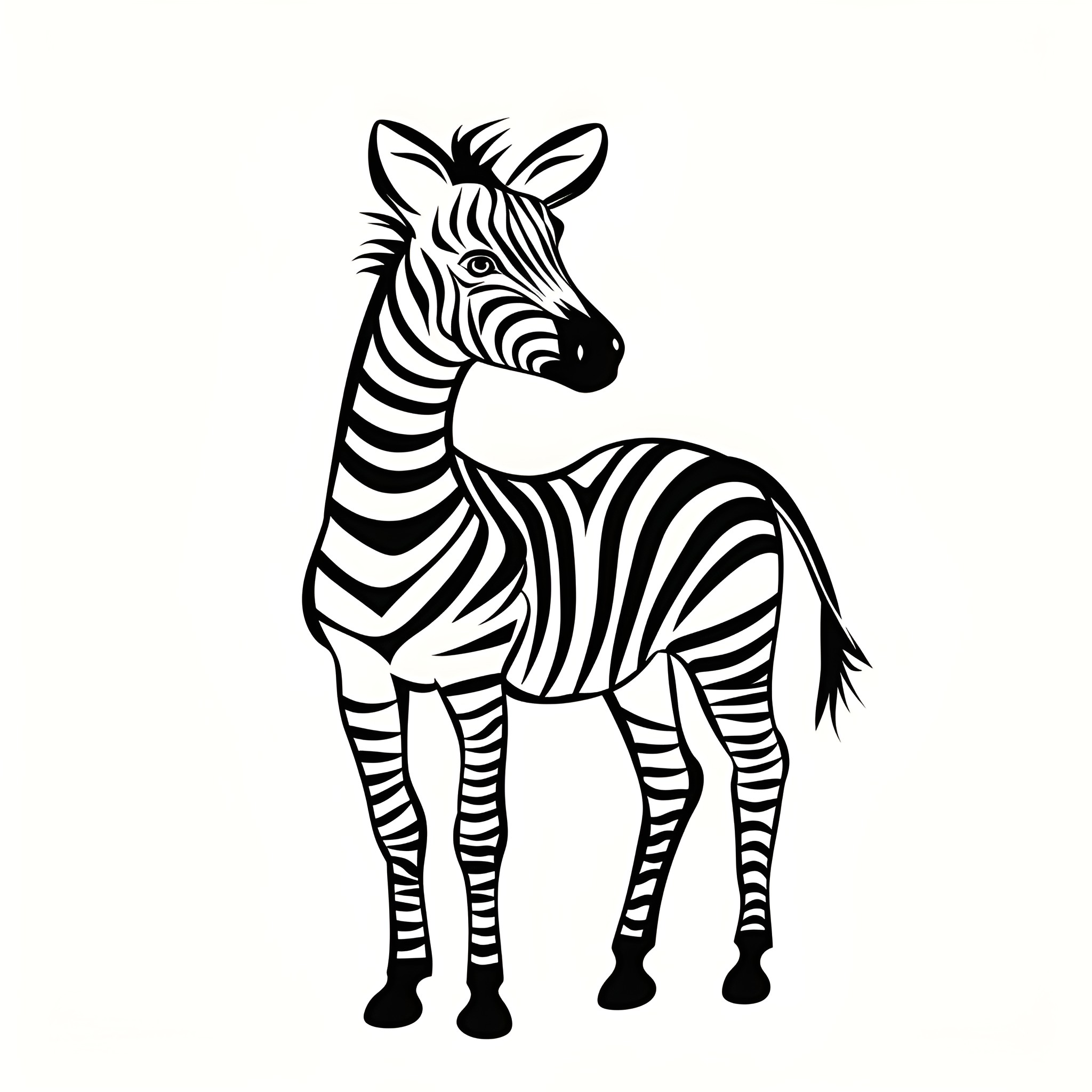 Animals in Monochrome Patterns Drawing Idea (free black-and-white line drawing printable PDF for all, from beginners to advanced learners, including children, teens, adults, and seniors)