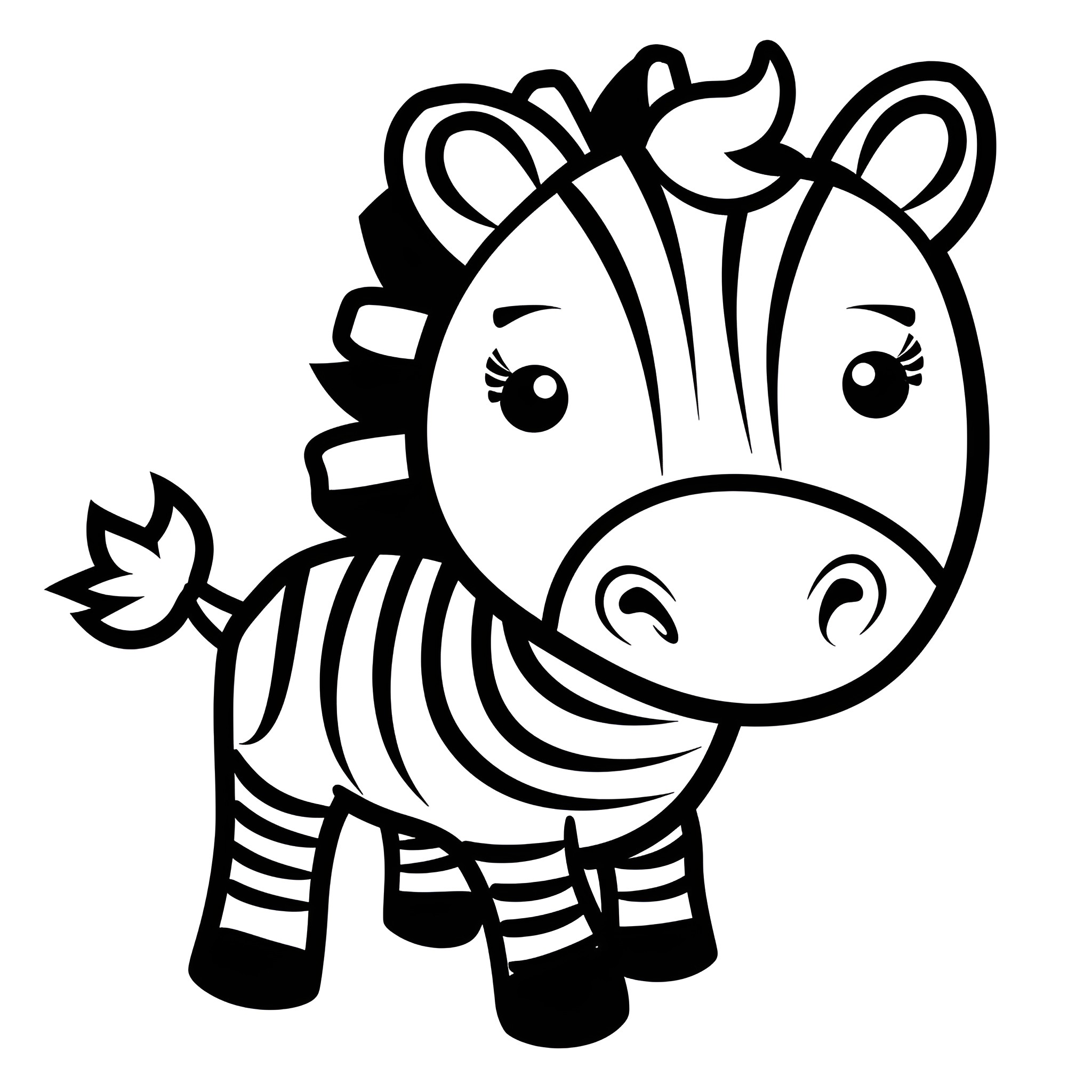 Animals in Cartoonish Attire Drawing Idea (free black-and-white line drawing printable PDF for all, from beginners to advanced learners, including children, teens, adults, and seniors)